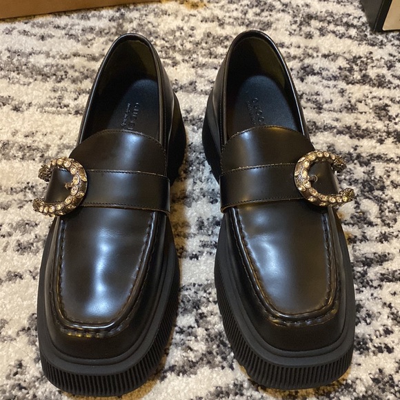 Gucci Black Dionysus Cordovan Lux Loafers Flats - Picture 6 of 11